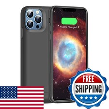 Loytal Battery Case for iPhone 12 Pro Max & 13 Pro Max 6000mAh Black 6.7