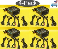 Lot 4pcs: PowerSpec 650W RGB LED Fan 80Plus Bronze 2x PCIE Modular Power Supply picture