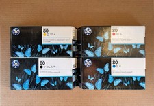 2021-2023 SET 4 HP 80 PRINTHEADS DESIGNJET 1000 C4820A C4821A C4822A C4823A picture