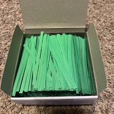 2000 Pcs Kraft Paper Twist Ties 3/16 X 4” Inches Bread Ties Green Lot picture