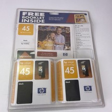 HP 45 New Black Ink Cartridges TWO Pack Inkjet Printer 51645a EXP.  MAR 2005 picture
