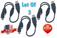3 NEW Dual Y MINI USB Splitter Charge Cable Power up to Two MINI USB Devices 11