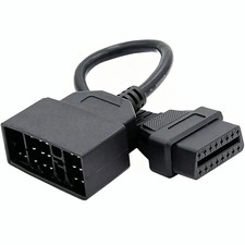 E-Car Connection 22 Pin OBD to 16 OBD2 Toyota-22 To 16-OBDII, Black picture