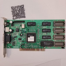 Union Trident TGUI9685 Graphics Card PCI VGA S-Video Composite TV-Out Vintage picture