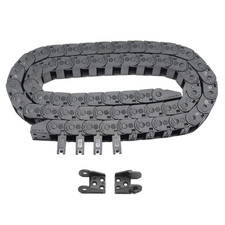 R18 Internal Size 10X15mm 1Meter Length Black Plastic Flexible Drag Chain Cable picture