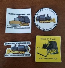 Killdozer Stickers (4) Variety Pack *5* Year Warranty Gadsden Flag  picture