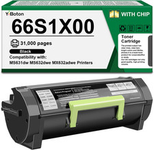 Chip 1-Pack Toner Cartridge Black BN 66S1X00 Printer Compatible With Lexmark picture