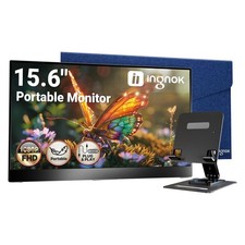 Ingnok Portable Monitor Ultra Slim 15.6'' FHD IPS Laptop Screen Extender w/Stand picture