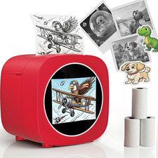AI Voice Mini Sticker Printer, Voice-To-Image Thermal Printer with Color Screen picture