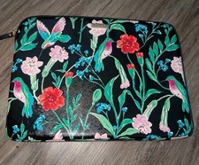 Kate Spade New York Laptop Sleeve Case Jardin Black Floral 13 Inch Hummingbird picture
