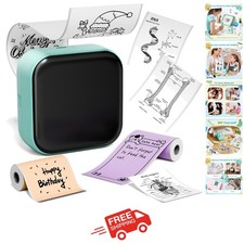 Enjoy Effortless Printing with M02X Portable Bluetooth Mini Printer - Green picture