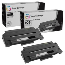 LD Compatible Toner Replacement for Samsung MLT-D105L HY (Blk, 2-Pk) picture