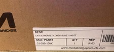 CAT6 Ethernet CAT6 Cord Blue New in Box Computer Cable 100ft picture