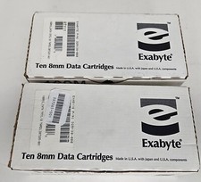 Sealed Pack Of 18 Exabyte 8mm Data Cartridges 160m XL With  Cleaning Cartridge  picture
