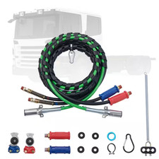 15 Ft. Semi Truck Air Lines Kit with 2PCS Glad Hands 3-In-1 Air Hoseand7 Way ABS picture