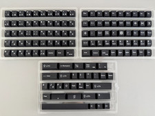 Gliging Black Japanese PBT Keycap Set Cherry Profile Dye Sub MX picture