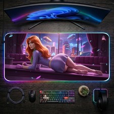 Scooby-Doo Mouse Pad, Daphne Blake LED RGB Desk Mat, Gamer Room Decor picture