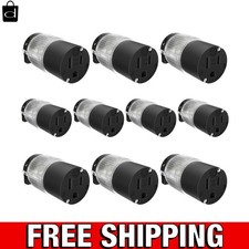 10-Pack Lighted Nylon Plug Connectors - 15 Amp NEMA 5-15R Replacement Solution picture
