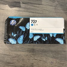 2023 GENUINE HP #727 Cyan 300ml INK CARTRIDGE F9J76A DESIGNJET T930 T1530 T2530 picture