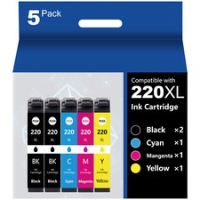 5PK 220XL 220 XL T220XL Ink Cartridge for Epson XP-420 WF-2750 WF-2760 WF-2630 picture