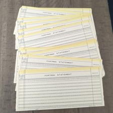 Lot 25 Vintage IBM FORTRAN Computer Data Punch Cards Unused 80 column picture