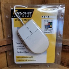 VTG 1995 Fellowes Desktop Computer Mouse Kit Serial PS/2 NOS 99831 Windows 95 picture