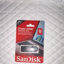 SanDisk Cruzer Glide 32GB USB 2.0 Flash Drive Black Retractable Password picture
