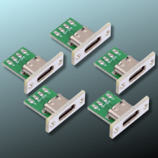 CY USB C Female Socket Connector Panel DIY with PC Board 24 pin PCB Kit 5pcs/set picture