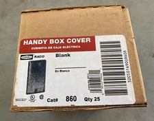 12 Hubbell Raco 860 Steel Blank Utility Outlet Handy Box Cover 2-5/16