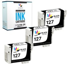 3X CMYi Replacement 127 Ink Black Cartridges for Epson Workforce 635 635 645 840 picture