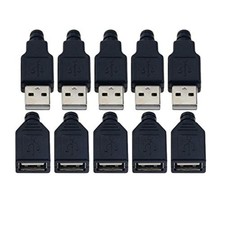 VizGiz 10 Pack USB Plug Replacement 4 PIN Type A Female Male Socket Connector So picture