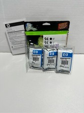 HP Printer Ink 94 3 Pieces Original Black Cartridge Ink #94 picture