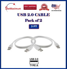 2-Pack – 3FT USB 2.0 Cable A-Male/A-Male High-Speed Data Transfer/Charging Cord picture