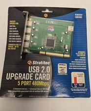 STRATITEC USB 2.0 UPGRADE CARD 5 PORT 1480 MBPS. picture