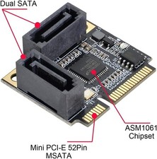 ASM1061 Mini Pcie To SATA3.0 Expansion Cards Adapter Converter Controller for picture