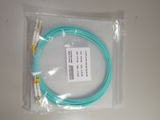 5M LC-PC DUPLEX 10 GIGABIT 50/125 MULTIMODE FIBER OPTIC CABLE OM3 AQUA 10GB  picture