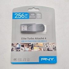 PNY Elite Turbo Attache 4 256GB USB 3.2 Flash Drive Up to 100MB/s - Brand New picture