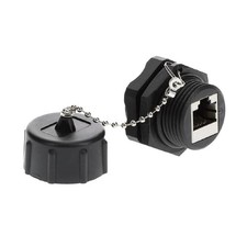 InstallerParts CAT6 RJ45 Shielded Industrial Panel Mount Bulkhead Ethernet Fe... picture