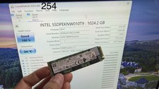 Intel 665p Series 1TB M2 NVMe 2280 SSD SSDPEKNW010T9 Health 100% picture