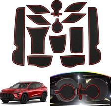 14 Pcs Red Door Slot Mat Liner Set For 2024 2025 2026 Chevy Trax Interior Parts picture