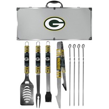 NFL Siskiyou Sports Fan Shop Green Bay Packers Steel Tailgater BBQ Set w/Case... picture