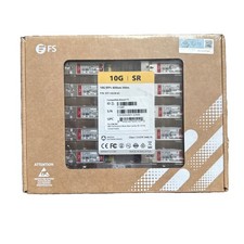 New FS SFP-10GLR-31 10G SFP+ LR 1310nm 10km Duplex LC Transceiver 8-Pack /Sealed picture