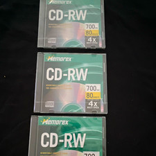 Memorex CD-RW Rewritable Disc, Set of 3, 700MB 80min 4x Multi Speed Jewel Case picture