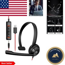 HW02 USB & 3.5mm Noise Cancelling Headset with Adjustable Microphone for Comfort picture