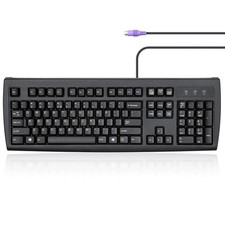 Periboard107 Wired PS2 Full Size Keyboard US English Layout Computer Tech picture