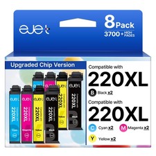 ejet 220XL Ink Cartridges 8 Pack Compatible picture