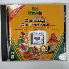 IBM Crayola Dazzling Decorations CD-ROM WIN/MAC Software Vintage Hobbies Leisure picture