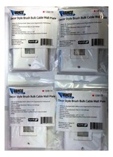 (QTY 33) Vanco 120817X 1-Gang Decor Style Brush Bulk Cable Wall Plate White -NEW picture