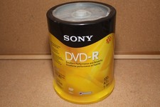 Sealed SONY DVD-R 100DMR47RS4 100 Pack Media Disc picture