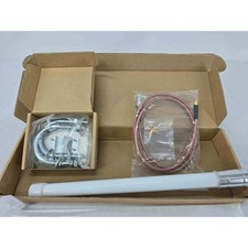 Fiberglass Omni-Directional Antenna Kit with Coaxial Cable and UBolt Mount White picture